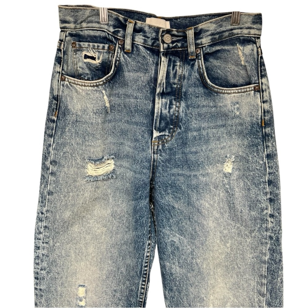 Boyish Ziggy High Rise Distressed Straight Leg Jeans His Girl Friday Women’s 26 - Picture 3 of 13